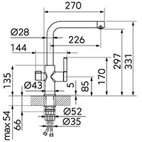 Filtrata - konyhai csaptelep szűrt vízhez, króm