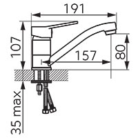 Isso - Standing washbasin mixer with swivel spout, chrome