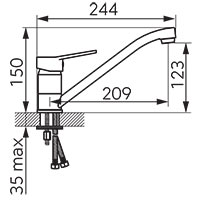Isso - Standing sink mixer, chrome