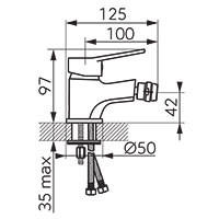 ISSO - Bidet standing mixer