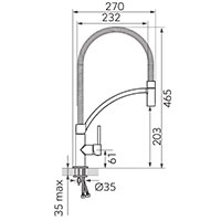 Maestro - Standing sink mixer with pull-out spray