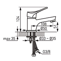 Stillo - Standing washbasin mixer, chrome