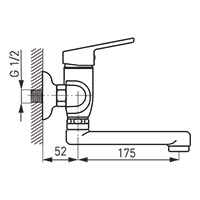 Smile - Wall-mounted washbasin mixer