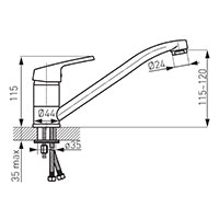 Smile - Standing sink mixer