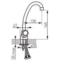 Standard - Standing washbasin mixer, chrome