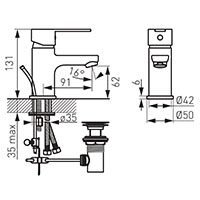 Savio - standing washbasin mixer