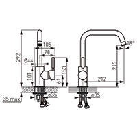 Ratio Standing sink mixer