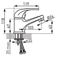 Vasto - standing washbasin mixer