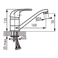 Vasto - standing basin mixer with swivel spout