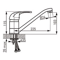 Vasto - Standing sink mixer, chrome