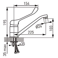 Vasto Medico - Standing sink mixer