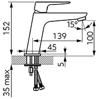 Vitto Verdeline Gun Metal - Baterie stativa lavoar