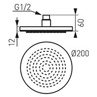 Rondo - cap fix de dus rotund, negru mat