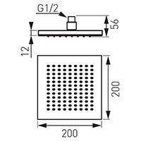 Squerto - cap fix de dus patrat, negru mat