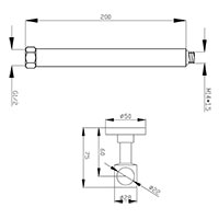 Extension set for shower sets with integrated faucets