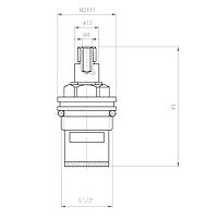 Double-handle mixer ceramic head /splines15/