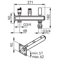 Safety groups for central heating with a quick-connector for expansion vessels