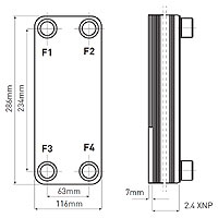 1” exchangers with insulation for systems with a thermo fireplace or solid fuel boiler