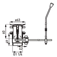 Automata leeresztő szett kiemelőrúddal 5/4”