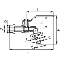 F-Comfort - Bibcock with plastic fastcoupling