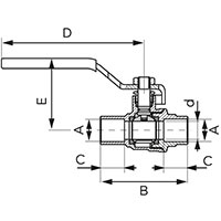 F-Power - ball valve for soldering