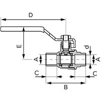 F-Power - rutulinis ventilis su litavimo jungtimi