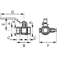 F-Power - ball valve with manual air-vent and plug