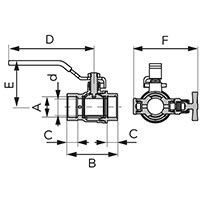 F-Power - ball valve with manual air-vent and plug