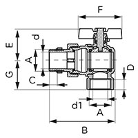 F-Power - angle ball valve