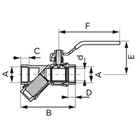 Robinet cu bila F-Power cu filtru incorporat