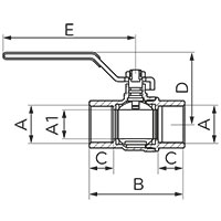 Robinet cu bila pentru gaz - tip G61