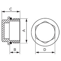 1” manifold plug with O-ring
