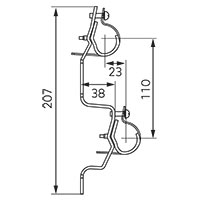 Set of brackets for sanitary manifolds