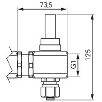 1" extension kit for the distributor, with flow meter