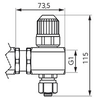 1" extension kit for the distributor, with thermostatic valve
