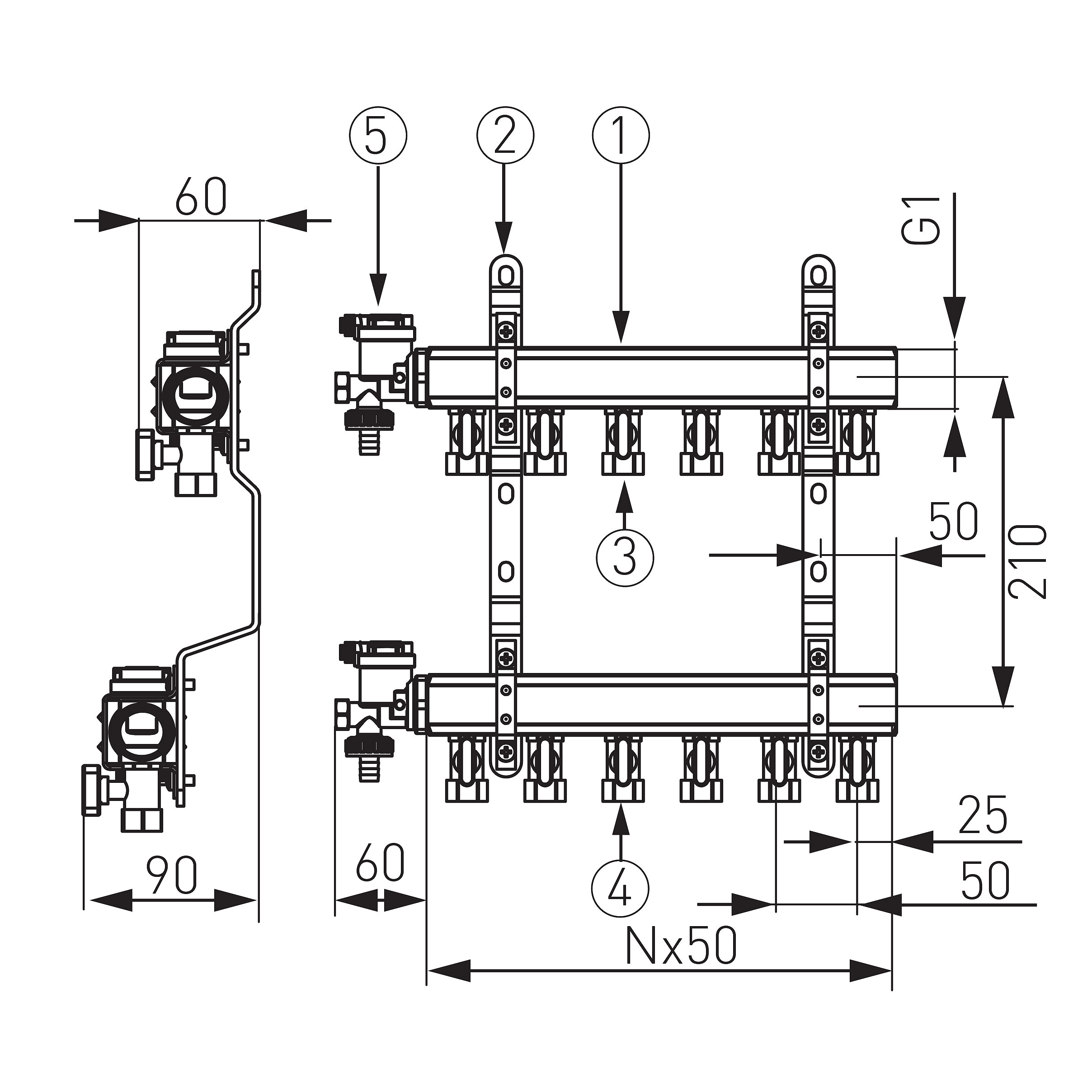 1” manifold