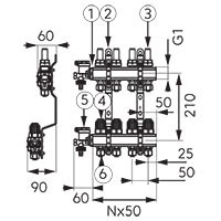 Manifold type N-RZP 13-16 1”