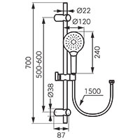 Mulo - Sliding shower set