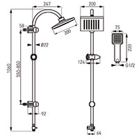 Squerto - rainfall with shower set