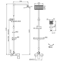 Algeo Square - rainfall with regular shower and mixer