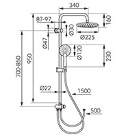 COPPA - rainfall with shower set