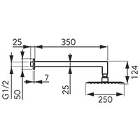 Zuhanyszett - zuhanykar Slimline fejzuhannyal