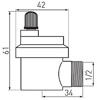 1/2 "automatski odzračni ventil, bočni