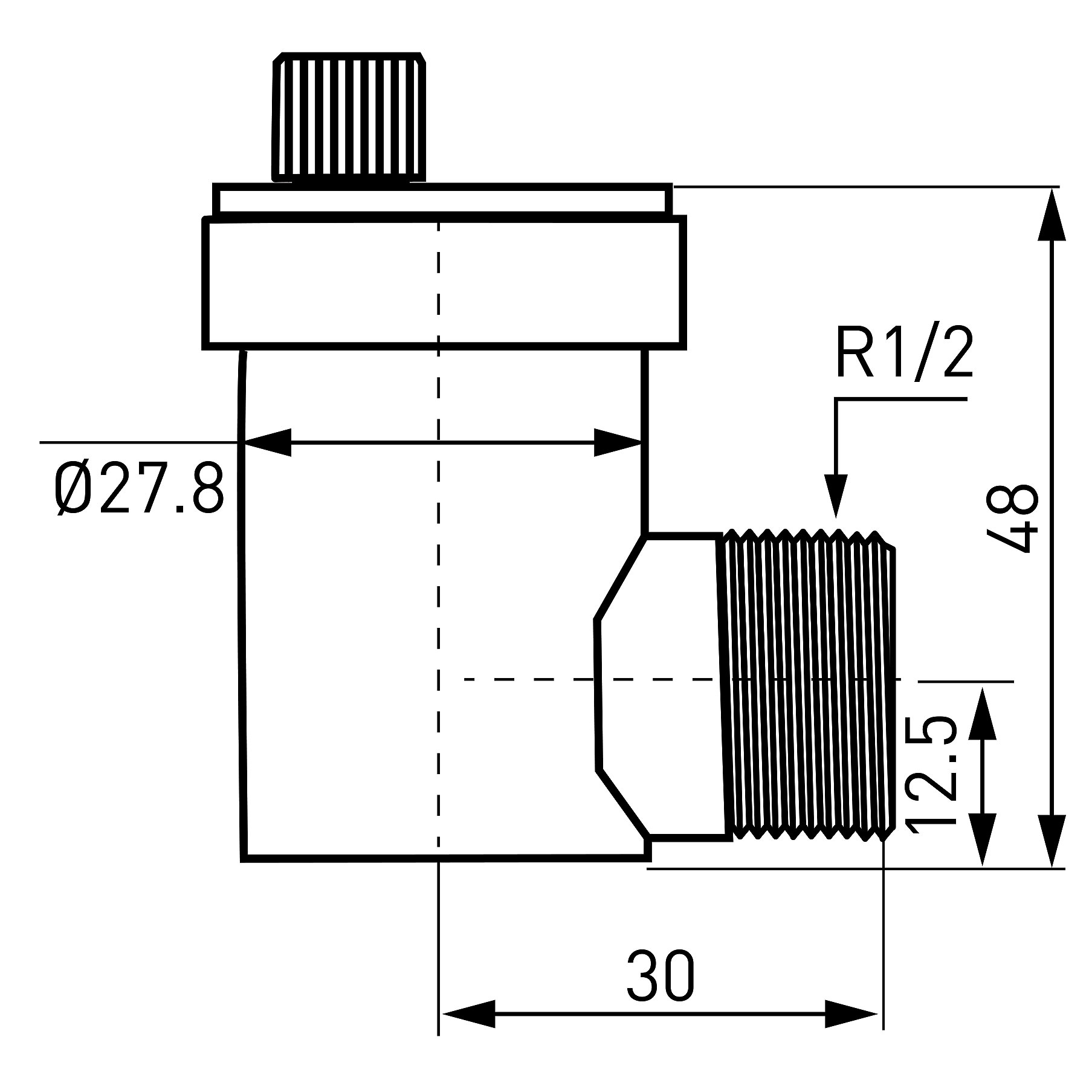 Aerisitor lateral automat 1/2”