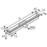 Super slim pro - linear drain, black mat