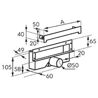 Wall Slim - душевой лоток пристенный 30 см, черный матовый цвет