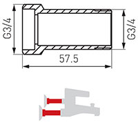 Prelungire pentru baterie D3/4