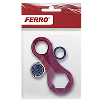Set of FerroAirMix PCH4VL aerator and faucet service key for aerator and ceramic regulator