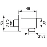 Angle connection for shower hose