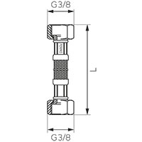 Fleksibilno crijevo 3/8”x3/8” inox oplet, s brtvama, žensko-žensko